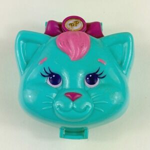Vintage 1993 Polly Pocket Polly's Cuddly Kitten Play-set 2.5" Blue Compact Only
